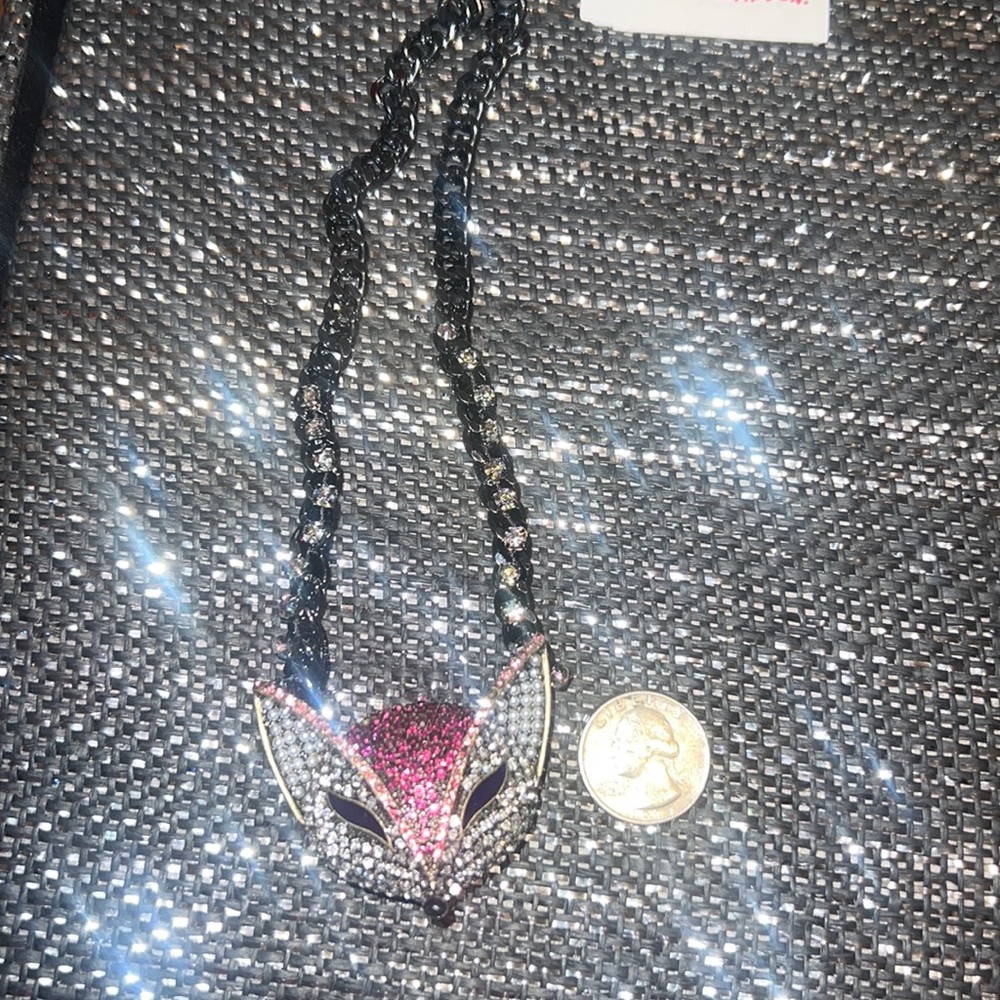 BNWT Betsey Johnson Rhinestone Fox necklace